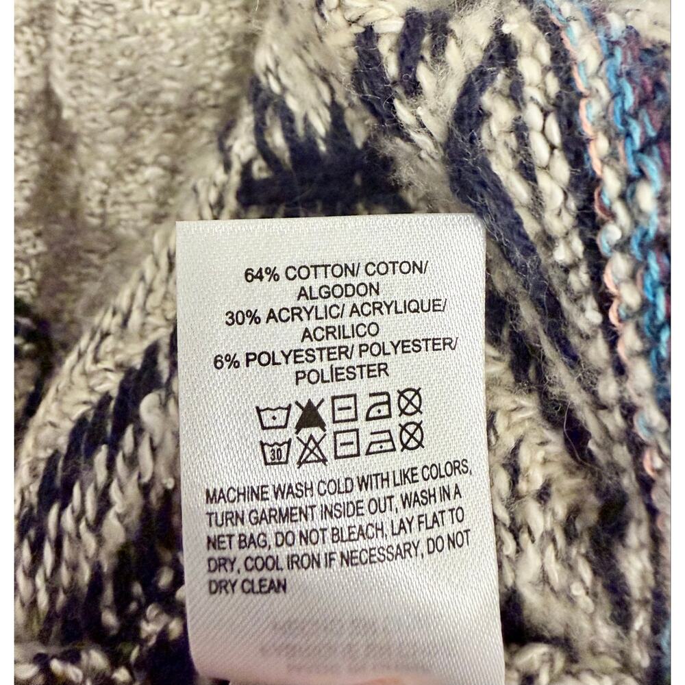 Lucky Brand 2X Southwestern Aztec Cardigan Sweater Boho Cotton Blend - Picture 7 of 9